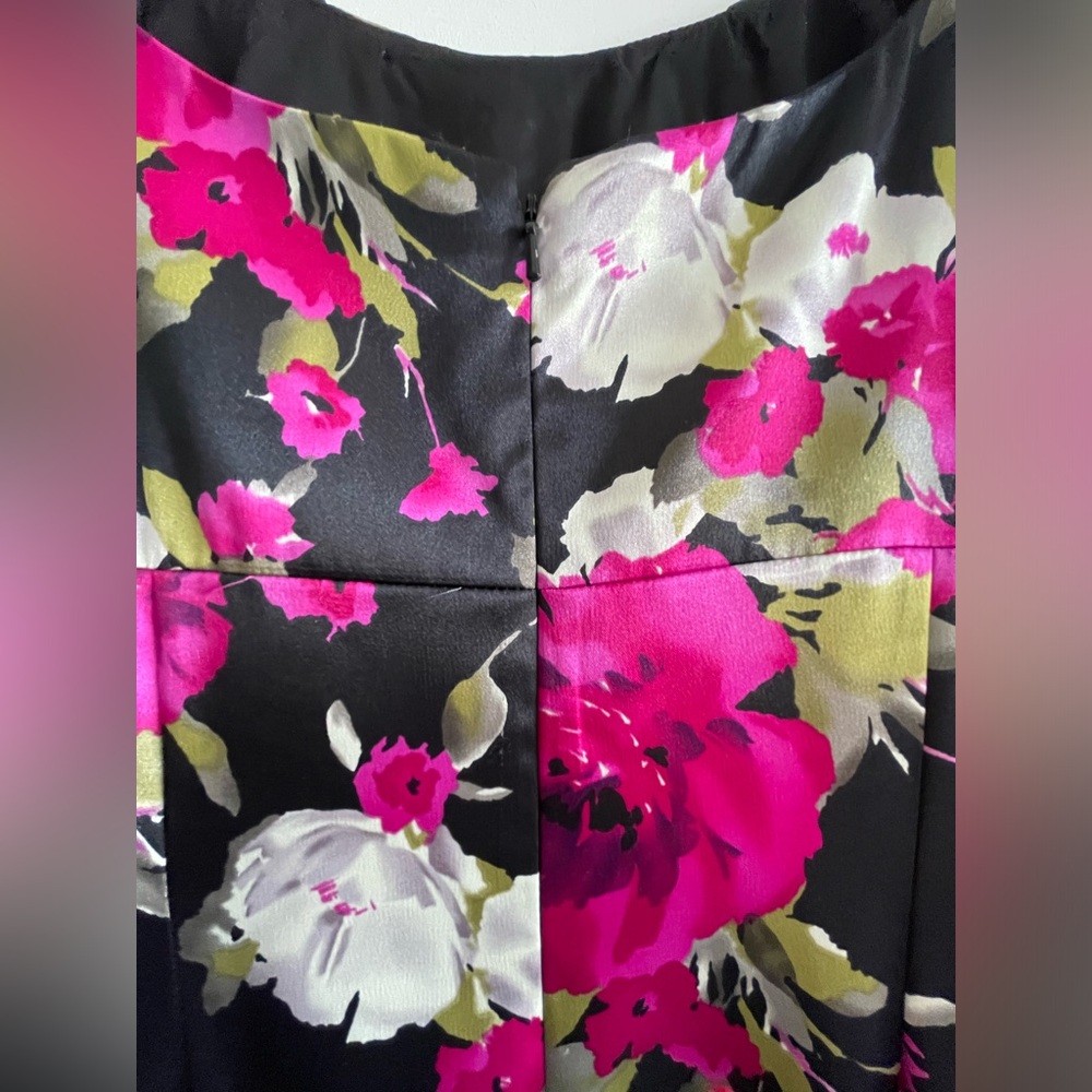 EUC! Maggy London Floral Midi Dress Sleeveless Scoop Neck - Picture 8 of 11